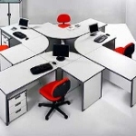 Meja Staff 4 Orang