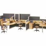 Partisi Kantor Uno Exclusive 3 Staff Configuration