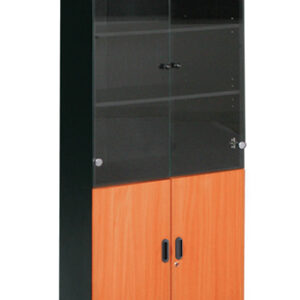 Lemari Arsip Tinggi Pintu Panel + Pintu Atas Kaca Bawah type DOC-53