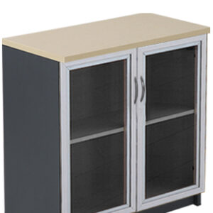 Lemari Arsip Donati Rendah Pintu Kaca + Frame type DOC-42 FZ