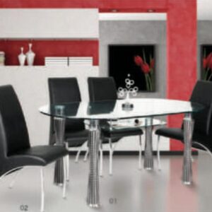 TC 30 MEJA MAKAN KACA OVAL 180x100 cm